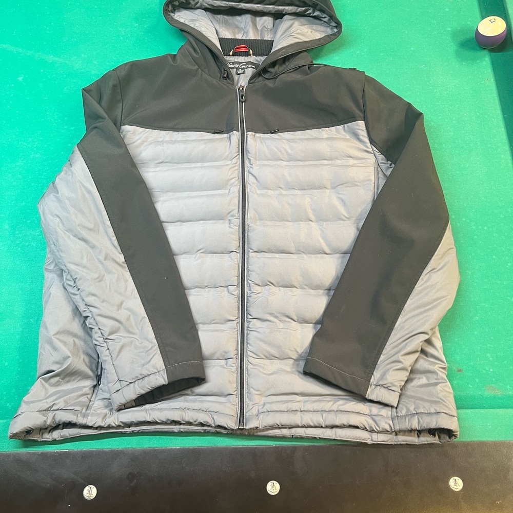 Kenneth Cole New York Black and Gray Puffer Jacket